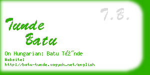 tunde batu business card